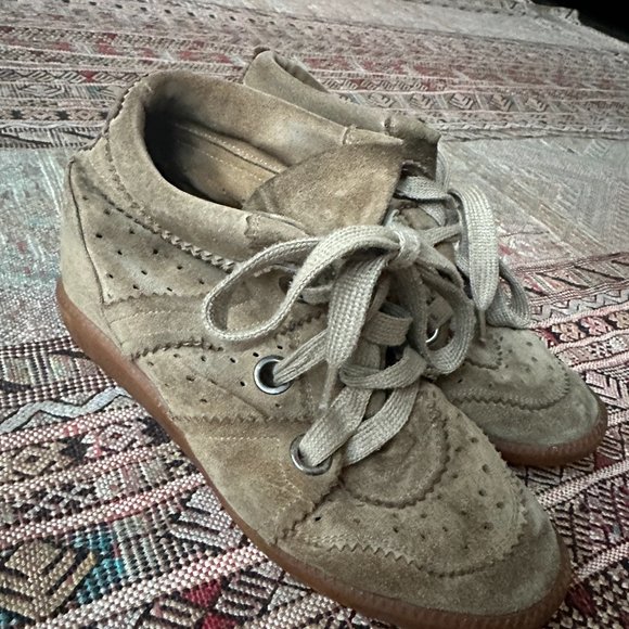 Isabel Marant Bobby Suede Wedge Sneakers - Picture 1 of 5